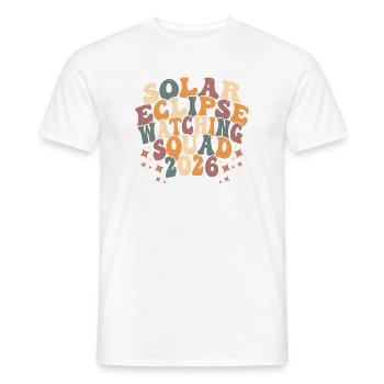 Solar Eclipse Squad 2026 - Männer T-Shirt - Weiß - Vorne - AI Model Male 178 dark (178cm)