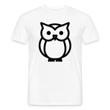 Eule - Männer T-Shirt - Weiß - Vorne - AI Model Male 178 dark (178cm)