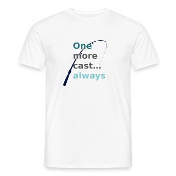 One More Cast Angler Shirt Bold - Men's T-Shirt - white - Front - AI Model Male 178 dark (178cm)