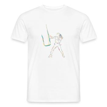 Dessin de boxeur - T-shirt homme - blanc - Devant - AI Model Male 178 dark (178cm)