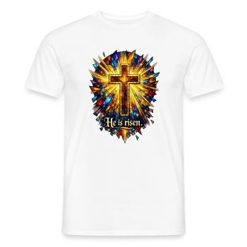 Il est ressuscité - T-shirt homme - blanc - Devant - AI Model Male 178 dark (178cm)