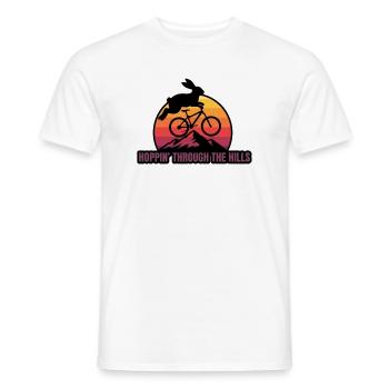 Hoppin' Through Hills Retro Rabbit Bike - Männer T-Shirt - Weiß - Vorne - AI Model Male 178 dark (178cm)
