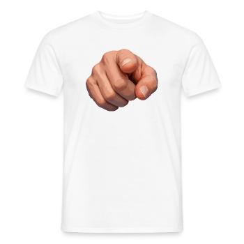 Dotting Clue Illustration - Men's T-Shirt - white - Front - AI Model Male 178 dark (178cm)