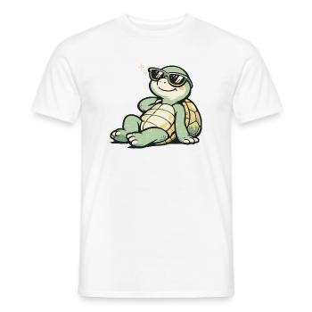 Sonnenschildkröte mit Stil - Männer T-Shirt - Weiß - Vorne - AI Model Male 178 dark (178cm)