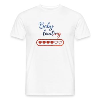 Baby Loading: Herz-Countdown - Männer T-Shirt - Weiß - Vorne - AI Model Male 178 dark (178cm)