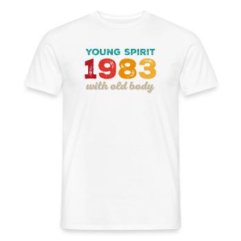 43e anniversaire 1983 - T-shirt homme - blanc - Devant - AI Model Male 178 dark (178cm)