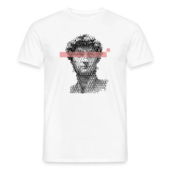 Digital David Michelangelo Pixel-Design - Männer T-Shirt - Weiß - Vorne - AI Model Male 178 dark (178cm)