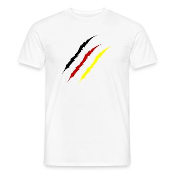 krallen_deutschland_-2- - Männer T-Shirt - Weiß - Vorne - AI Model Male 178 dark (178cm)