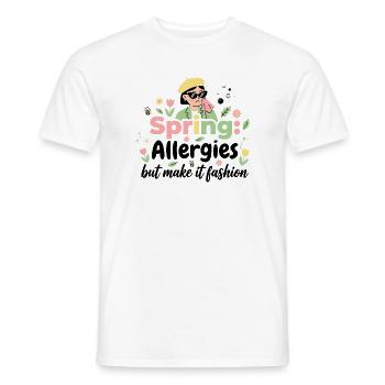Spring? No thanks! Allergy Queen 2026 - Men's T-Shirt - white - Front - AI Model Male 178 dark (178cm)
