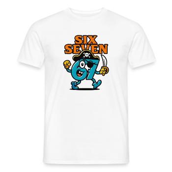 Six Seven 67 Pirat Italian Brainrot Humor Lustig - Männer T-Shirt - Weiß - Vorne - AI Model Male 178 dark (178cm)