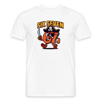 Six Seven 67 Pirat Italian Brainrot Humor Lustig - Männer T-Shirt - Weiß - Vorne - AI Model Male 178 dark (178cm)