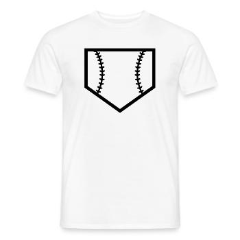 Home plate - Men's T-Shirt - white - Front - AI Model Male 178 dark (178cm)