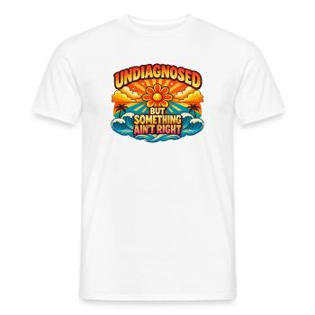 Ce n’est pas diagnostiqué, mais quelque chose ne va pas - T-shirt homme - blanc - Devant - AI Model Male 178 dark (178cm)