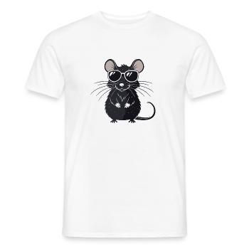 Maus-Hipster-Brille - Männer T-Shirt - Weiß - Vorne - AI Model Male 178 dark (178cm)