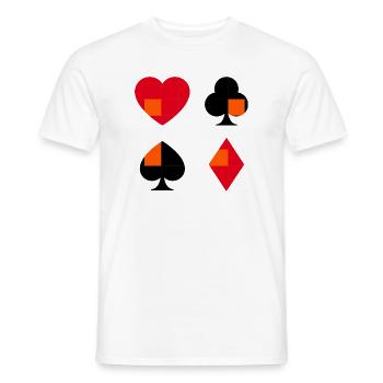 Sammlung geometrischer Kartenanzüge - Männer T-Shirt - Weiß - Vorne - AI Model Male 178 dark (178cm)