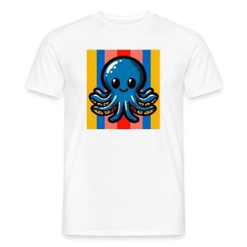 Pieuvre - T-shirt homme - blanc - Devant - AI Model Male 178 dark (178cm)