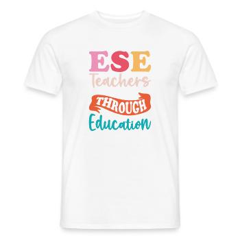 Geschenke für ESE-Lehrer - Männer T-Shirt - Weiß - Vorne - AI Model Male 178 dark (178cm)