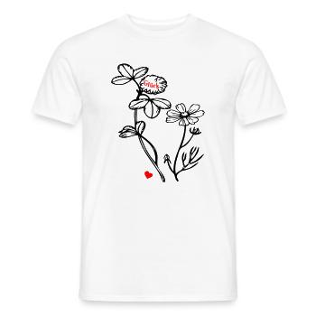 Wildblumen - Männer T-Shirt - Weiß - Vorne - AI Model Male 178 dark (178cm)