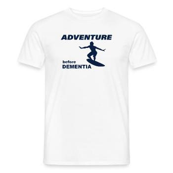 SURF ADVENTURE - Men's T-Shirt - white - Front - AI Model Male 178 dark (178cm)