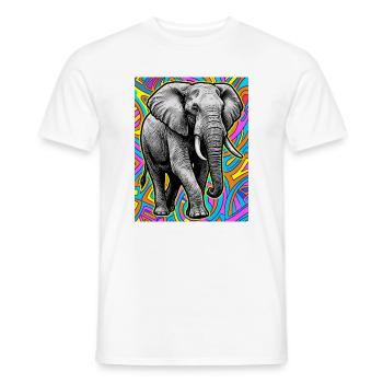 Elefant - Männer T-Shirt - Weiß - Vorne - AI Model Male 178 dark (178cm)