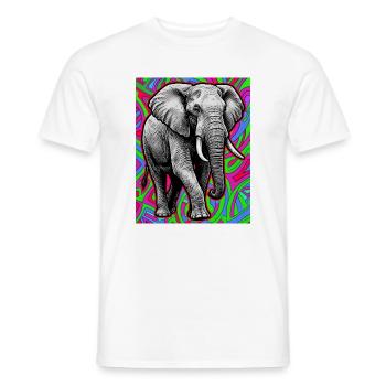 Elefant - Männer T-Shirt - Weiß - Vorne - AI Model Male 178 dark (178cm)
