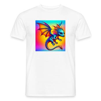 dragon - T-shirt homme - blanc - Devant - AI Model Male 178 dark (178cm)