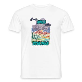coole Jungs gehen Bouldern - Männer T-Shirt - Weiß - Vorne - AI Model Male 178 dark (178cm)