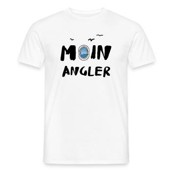 moin angler  - Männer T-Shirt - Weiß - Vorne - AI Model Male 178 dark (178cm)