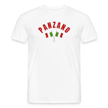 Panzano Italian Flag Cross - Men's T-Shirt - white - Front - AI Model Male 178 dark (178cm)