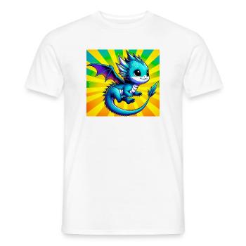 dragon - Men's T-Shirt - white - Front - AI Model Male 178 dark (178cm)