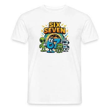 Six Seven 67 Italian Brainrot Nerd Humour Drôle - T-shirt homme - blanc - Devant - AI Model Male 178 dark (178cm)