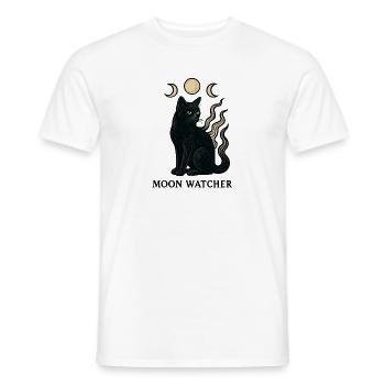 Chat Gardien de la Lune - T-shirt homme - blanc - Devant - AI Model Male 178 dark (178cm)
