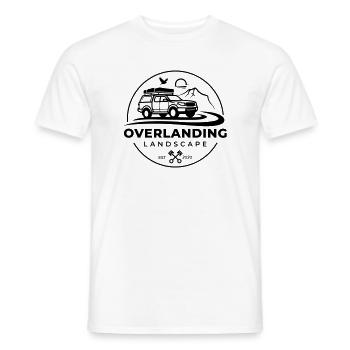 Overlanding Landscape Round Black - Men's T-Shirt - white - Front - AI Model Male 178 dark (178cm)