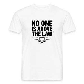 Niemand steht über dem Gesetz - Männer T-Shirt - Weiß - Vorne - AI Model Male 178 dark (178cm)