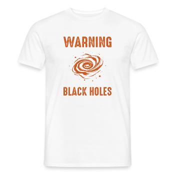 Avertissement : Parlez des trous noirs - T-shirt homme - blanc - Devant - AI Model Male 178 dark (178cm)
