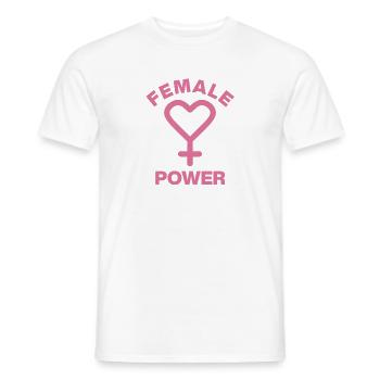GIRL POWER – HEART OF STRENGTH! ♀ GIRLS SISTERS - Männer T-Shirt - Weiß - Vorne - AI Model Male 178 dark (178cm)