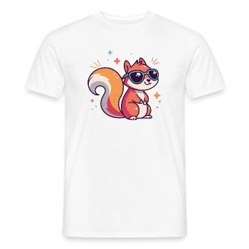 Chic Squirrel Sunglasses - Men's T-Shirt - white - Front - AI Model Male 178 dark (178cm)