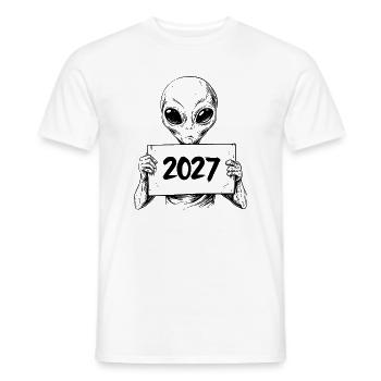 Außerirdischer - Männer T-Shirt - Weiß - Vorne - AI Model Male 178 dark (178cm)