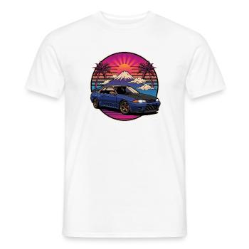 JDM Auto Japanisches Retro-Autorennen Drift-Legende - Männer T-Shirt - Weiß - Vorne - AI Model Male 178 dark (178cm)