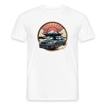 JDM Auto Japanisches Retro-Autorennen Drift-Legende - Männer T-Shirt - Weiß - Vorne - AI Model Male 178 dark (178cm)