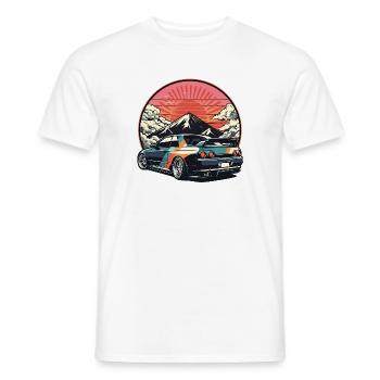 JDM Auto Japanisches Retro-Autorennen Drift-Legende - Männer T-Shirt - Weiß - Vorne - AI Model Male 178 dark (178cm)