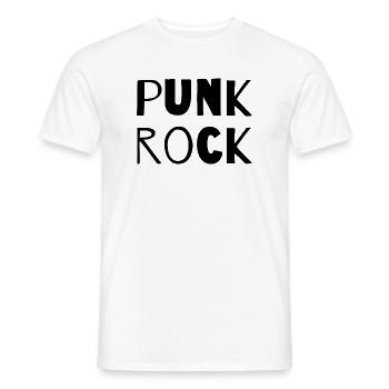 Punkrock-Musik-Logo-Design - Männer T-Shirt - Weiß - Vorne - AI Model Male 178 dark (178cm)