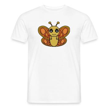 Sunny Chibi Butterfly - Men's T-Shirt - white - Front - AI Model Male 178 dark (178cm)