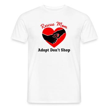 Rescue Mom Animal Welfare Heart - Men's T-Shirt - white - Front - AI Model Male 178 dark (178cm)