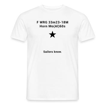Lighthouse Old Weser - Sailing North Sea Baltic Sea - Men's T-Shirt - white - Front - AI Model Male 178 dark (178cm)