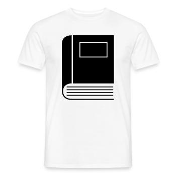 Livre fermé - T-shirt homme - blanc - Devant - AI Model Male 178 dark (178cm)