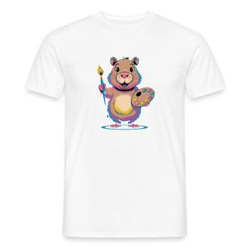  Lustiger Fisch Mit Roten Lippen Comic Fisch Humor - Männer T-Shirt - Weiß - Vorne - AI Model Male 178 dark (178cm)