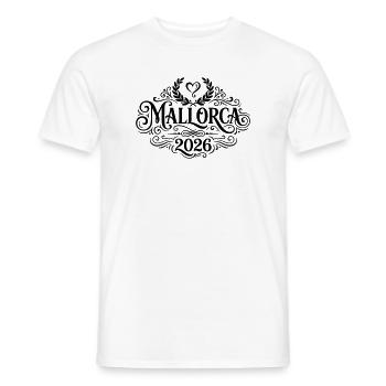Majorque 2026 - T-shirt homme - blanc - Devant - AI Model Male 178 dark (178cm)
