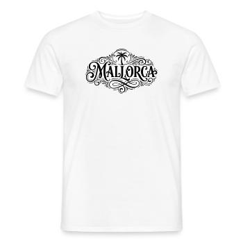 Palmier à lettres de Majorque - T-shirt homme - blanc - Devant - AI Model Male 178 dark (178cm)