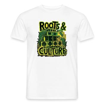Roots Culture Dub Reggae - T-shirt homme - blanc - Devant - AI Model Male 178 dark (178cm)